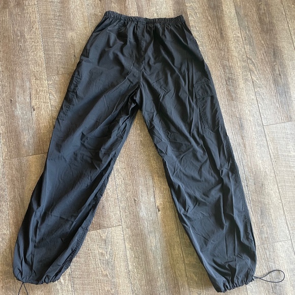 Black PINK Parachute Pants - Picture 1 of 7